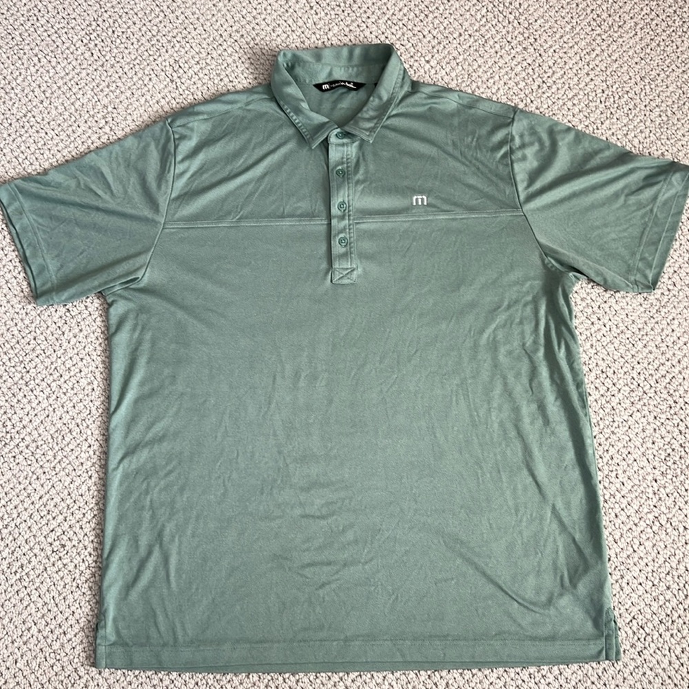 Mens Travis Mathew sage green golf polo shirt size XXL